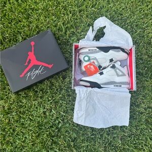 Jordan White and Gray Sneakers